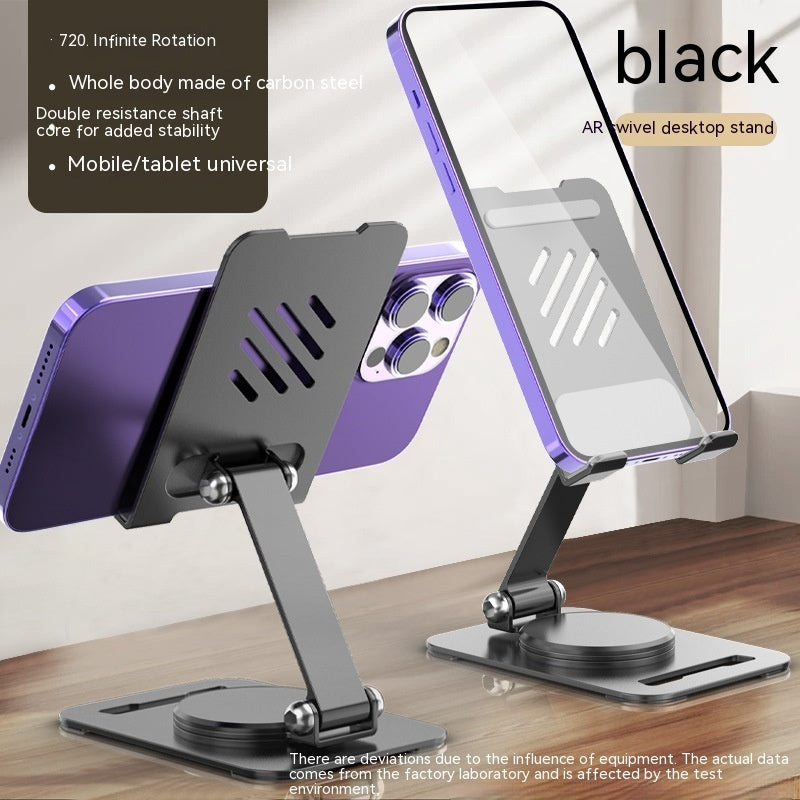 360 Degrees Rotate Metal Desk Mobile Phone Holder Stand - For Phone Pad Adjustable Desktop Tablet Holder Table Cell Phone Stand