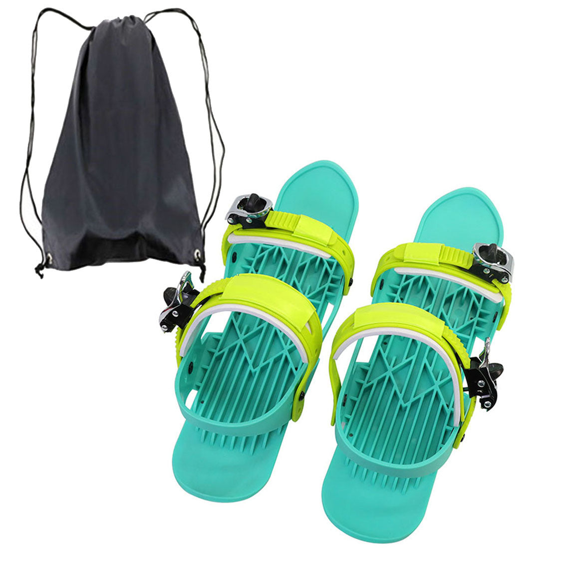 Mini Ski Skates Portable - Short Skiboard Adjustable Skates Shoes For Snow