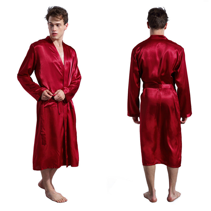 Men's Fashion Solid Color Thin Robe
