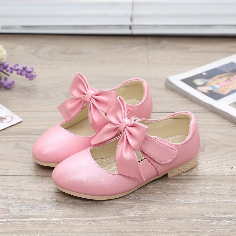 Quality Girls' Leather Shoes with Bowknot - Girls / Children Princess Shoes