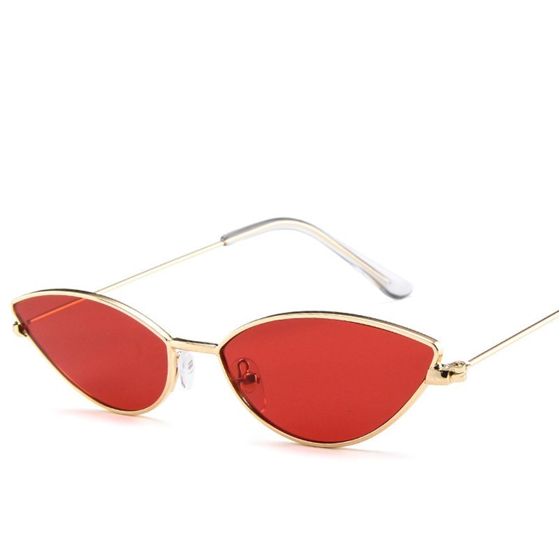 Cute Sexy Retro Cat Eye Sunglasses - Women Metal Triangle Vintage Cat eye Sun Glasses Female