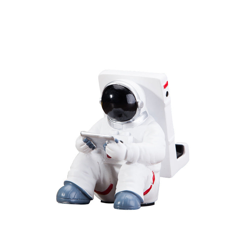 Simple Astronaut Mobile Phone Stand - Student Desktop Holder Cute Spaceman Cell Phone Holder Creative Gift Small Desk Decoration