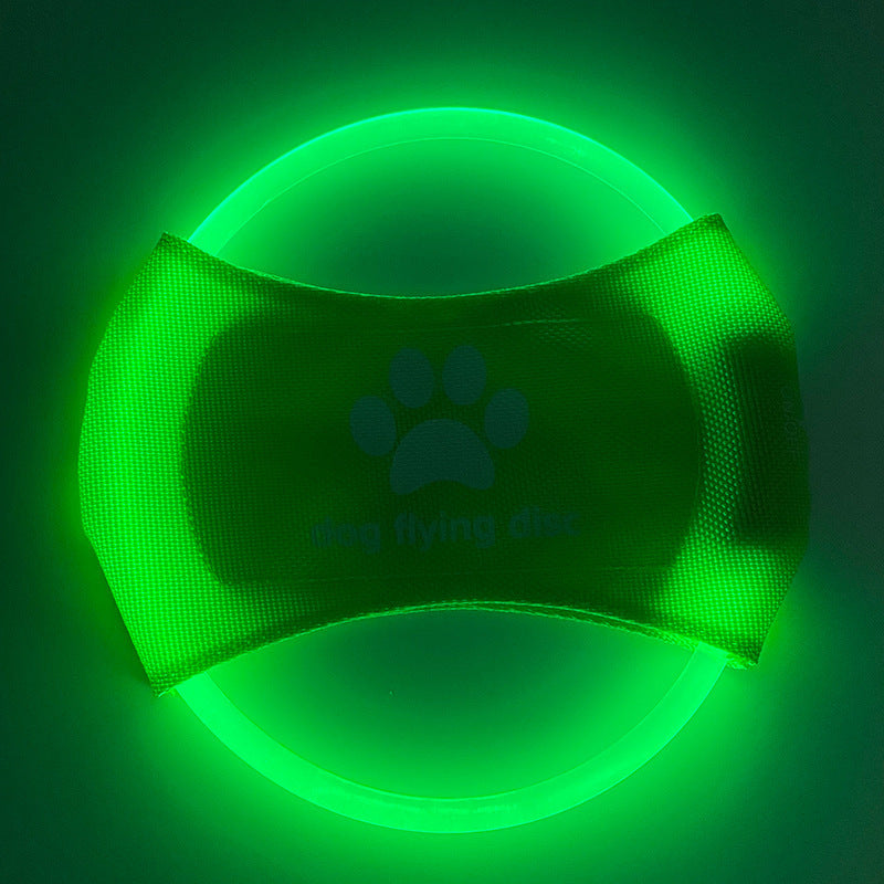 Dog Flying Discs Light Glowing LED Toy - Luminous Training Interactive