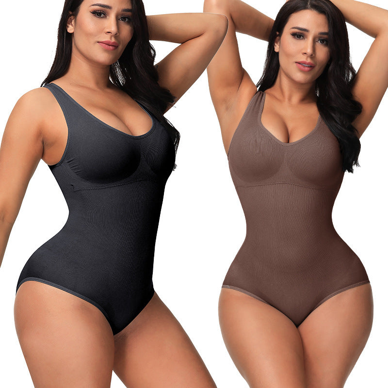 European & American Seamless Corset One-Piece Bodysuit – Sculpting Shapewear for Women