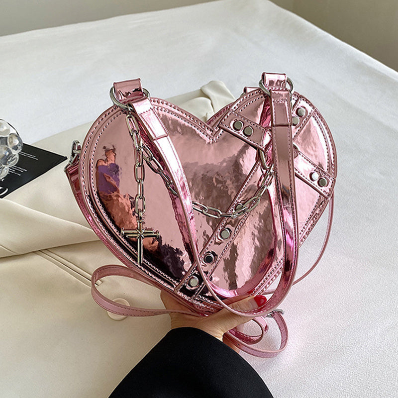 Chain Heart-shaped Bags - Large Capacity Love Shoulder Bag For Women Valentine's Day