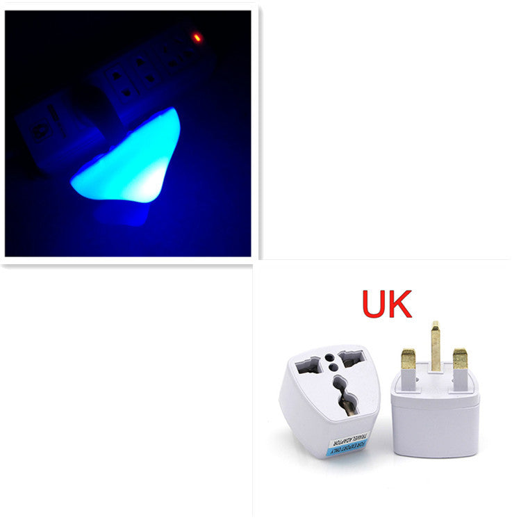 LED Night Light Mushroom Wall Socket Lamp - EU US Plug Warm White Light-control Sensor Bedroom Light Home Decoration