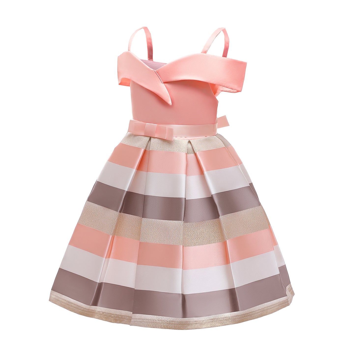 Children's Strapless Striped Sling Dress