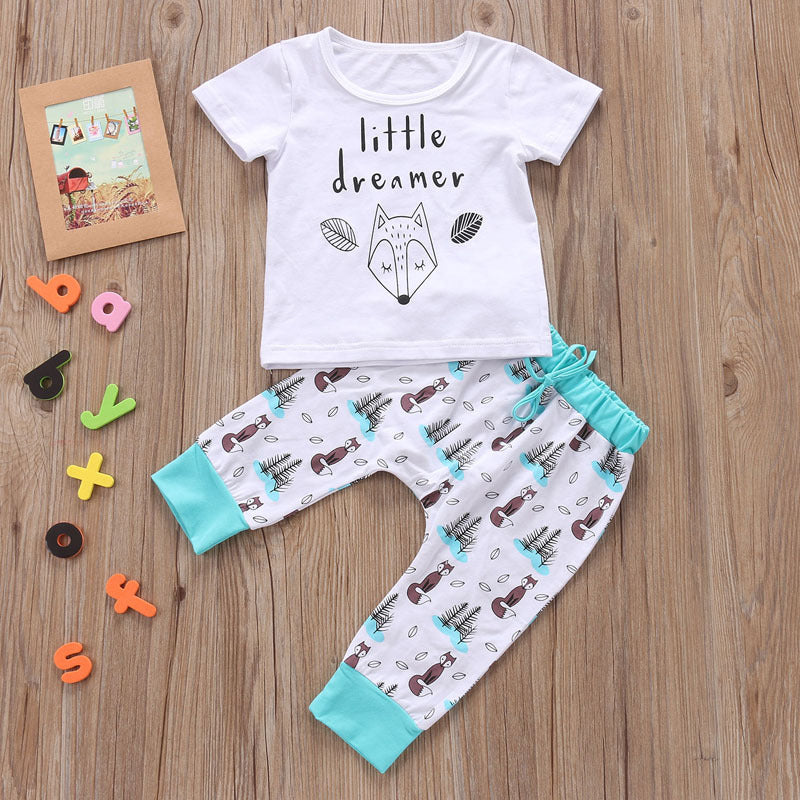 Adorable Newborn Baby Outfit Set – Soft, Stylish & Comfy!  Newborn Baby Clothes Set T-shirt Tops Pants Little Boys and Girls Outfits - JumoShop