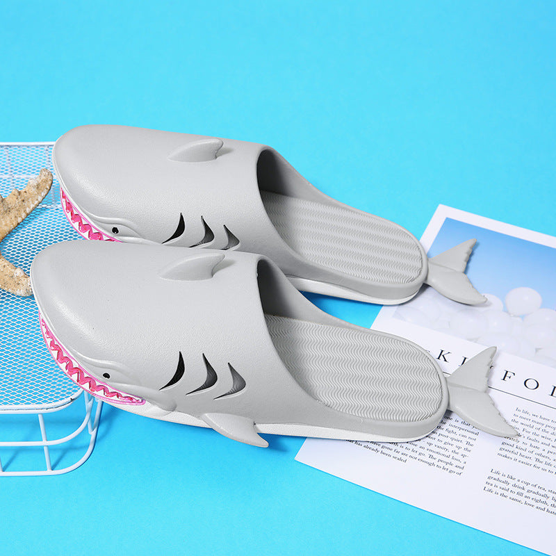 Shark Slippers Beach Shoes -- Flat Slippers Women Men