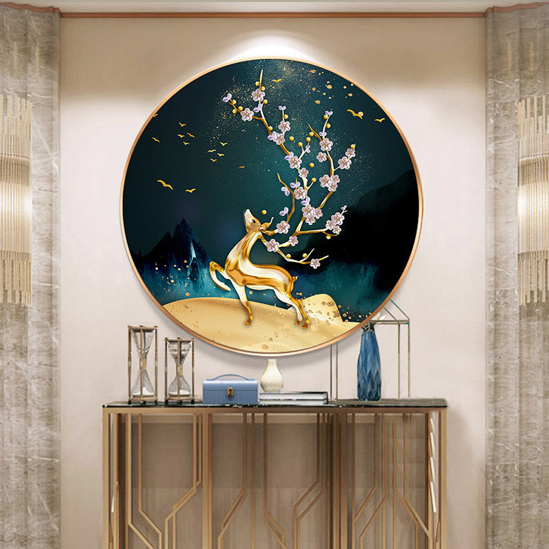 Golden Deer Diamond Painting – Crystal Mosaic Wall Art for Living Room - JumoShop