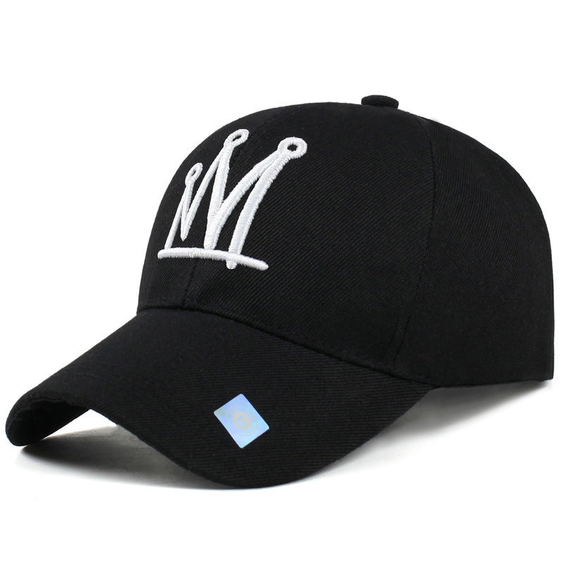 Embroidered Peaked Hat - Women Alphabet Baseball