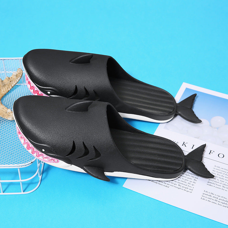 Shark Slippers Beach Shoes -- Flat Slippers Women Men