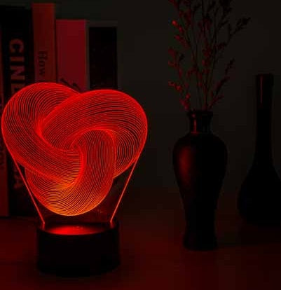 Twist Abstract LED 3D Night Light Touch - Colorful Acrylic 3D Table Lamp Decoration Lighting Baby Sleeping Mood Lamp Best Gift