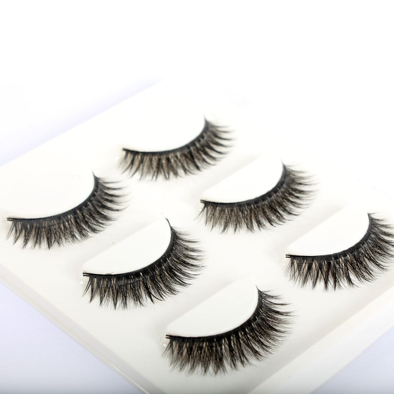3D False Eye lashes Extension - Reusable Self-Adhesive Natural Curly Adhesive Eye lashes Makeup Tools
