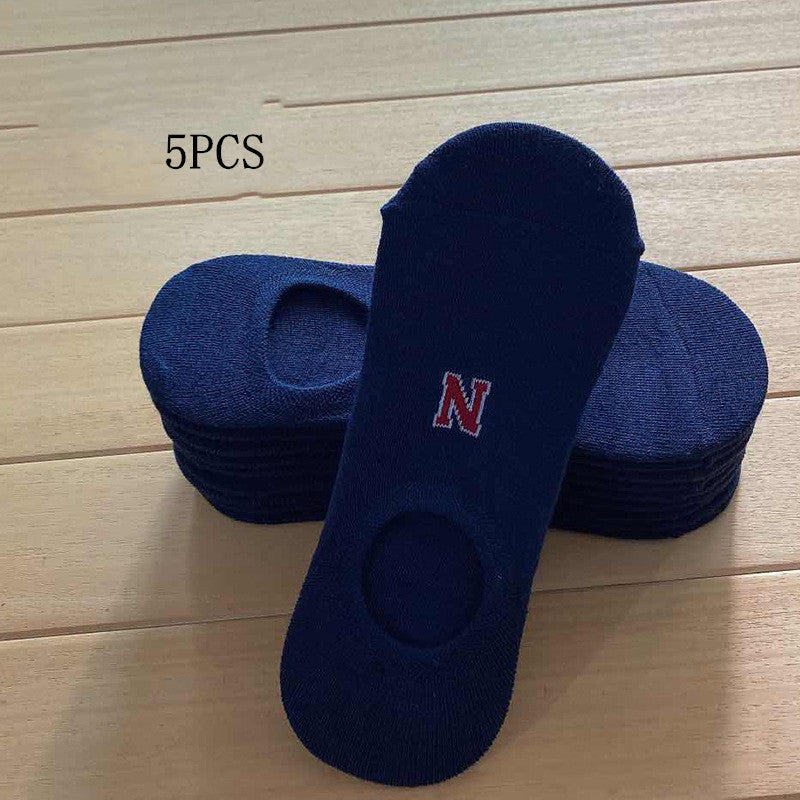 Solid Color Boat Socks - Spring Invisible Socks Socks Socks Net Red Men'S Socks