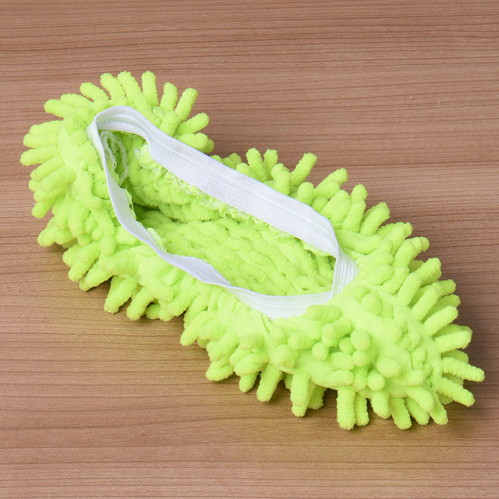 2pcs Set Multifunctional Chenille Micro Fiber Slipper Shoe Covers
