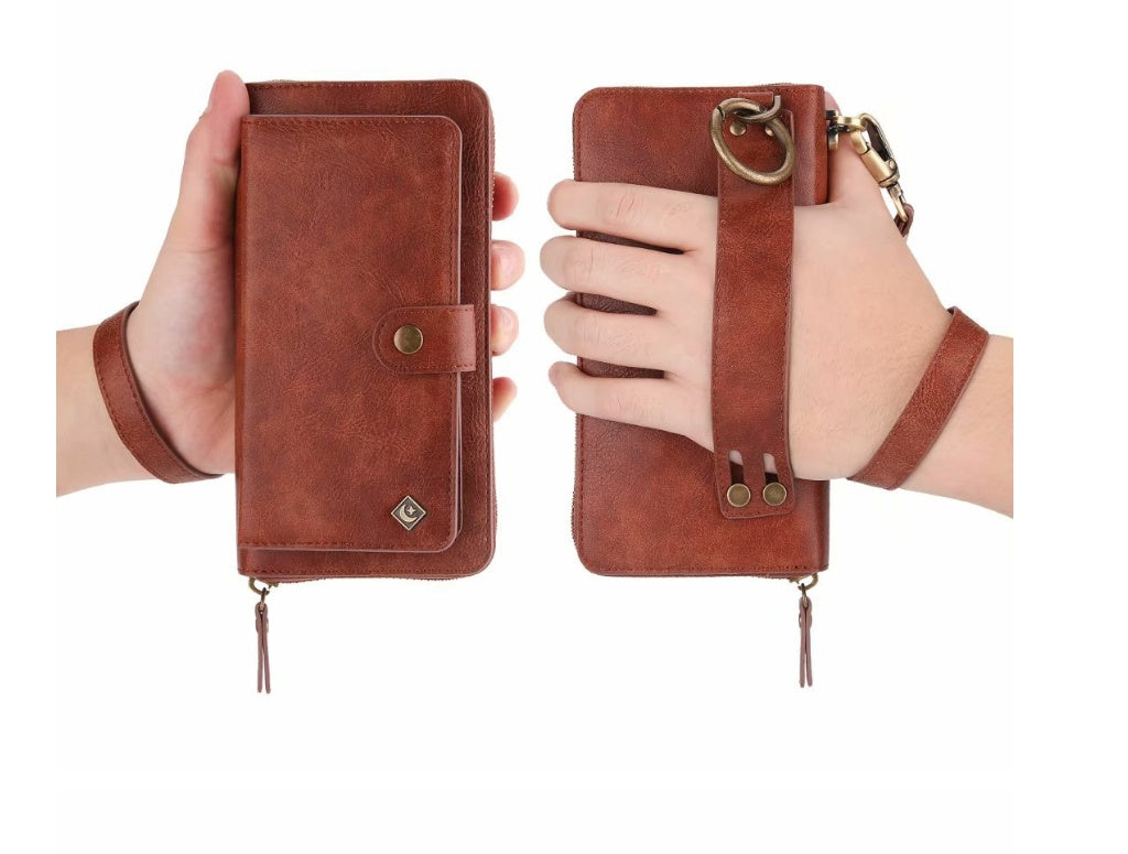 New Multi-function Mobile Phone Case - Phone Shell Zipper Wallet Set Car Function Phone Case