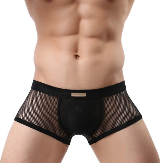 Men's Underwear - Sexy Men's Boxer Pants Large Mesh Mesh Breathable Sexy Men's Underwear