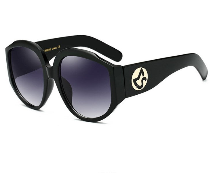 New Arrival Oversize Women Round Sun Glasses - Fashion Ladies Olive Frames Glasses