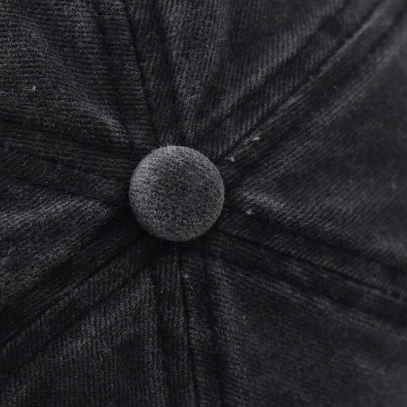 Washed Denim Eaves Distressed Skullcap