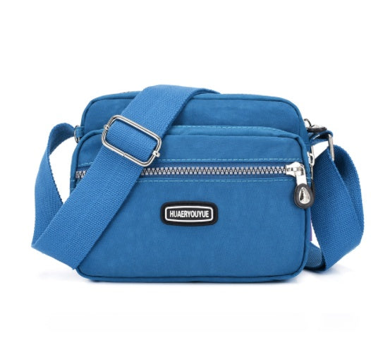 Messenger Bag - Small Square Simple And Versatile Nylon Multi Compartment Bag