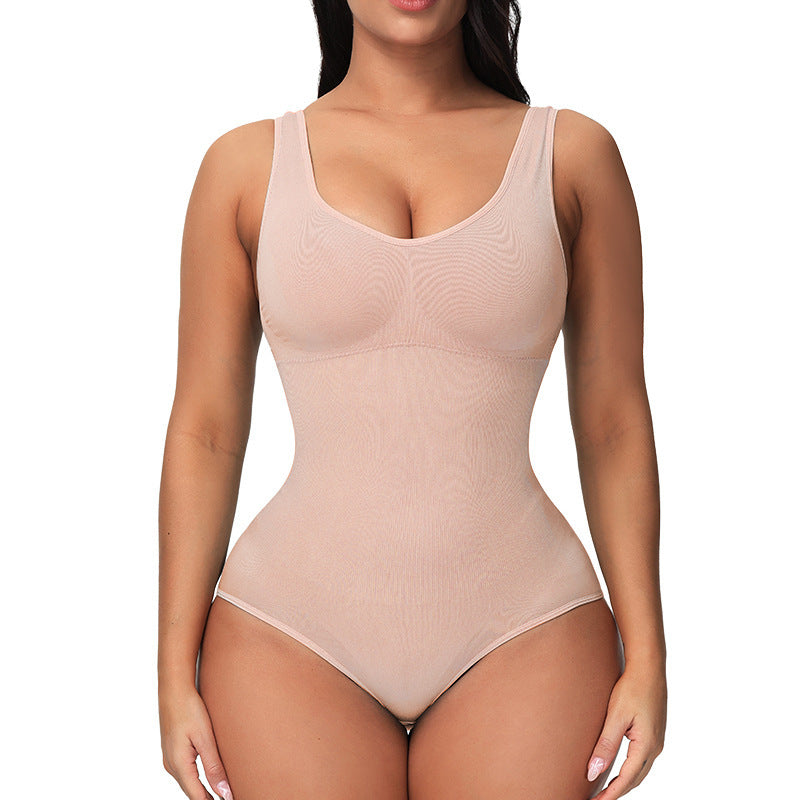 European & American Seamless Corset One-Piece Bodysuit – Sculpting Shapewear for Women