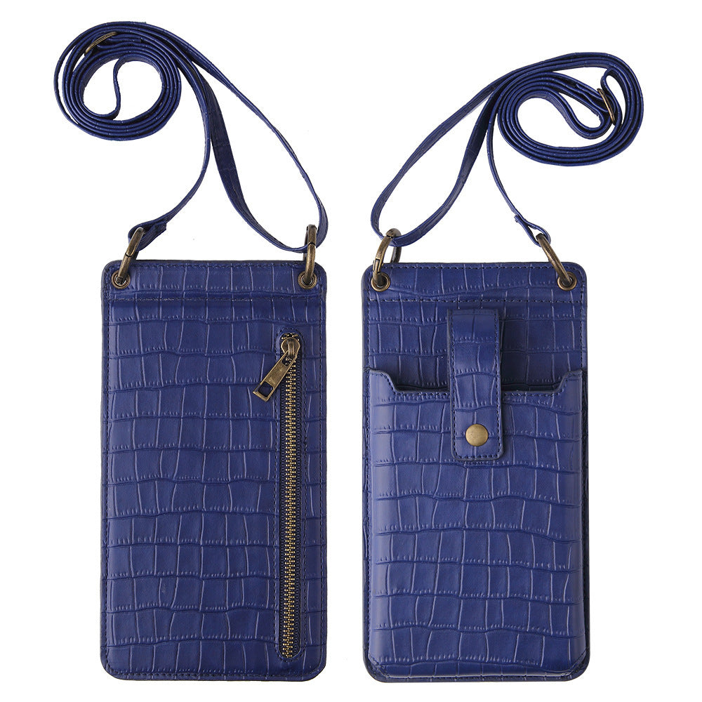 Multi-function Crossbody Bags For Mobile Phone - Crocodile-pattern Wallet Card Holder
