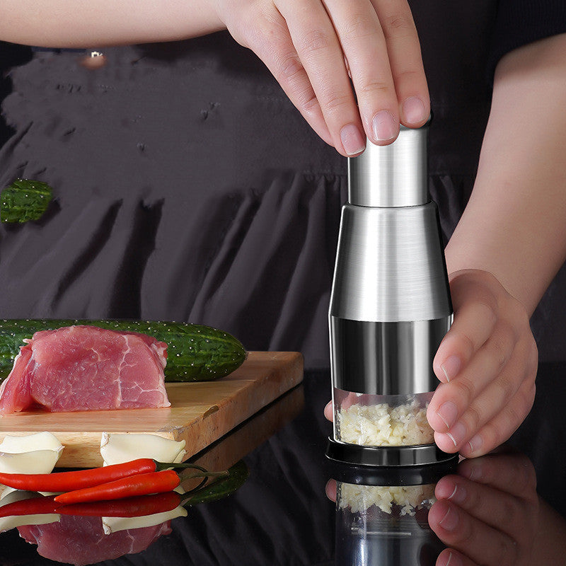 Manual Garlic Press Machine - Garlic Crusher Onion Chopper Multipeeler Vegetables Chopper Kitchen Gadget