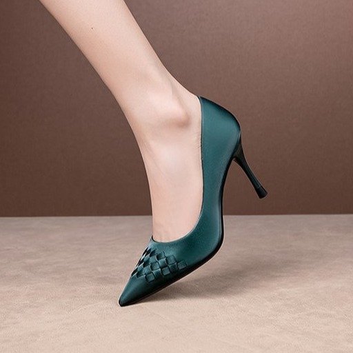 Pointed Shallow Mouth Single Shoes - Women Stiletto Fashion Shoes