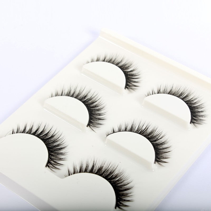 3D False Eye lashes Extension - Reusable Self-Adhesive Natural Curly Adhesive Eye lashes Makeup Tools