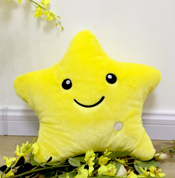 Luminous LED Star Plush Pillow – Light-Up Colorful Cushion for Kids & Gifting Delight