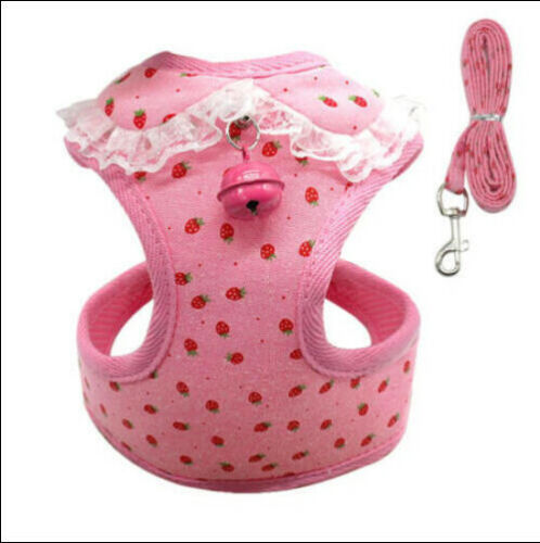 Soft & Stylish Dog Leash – Chest Back Traction Rope with Bow Tie & Bell Accents