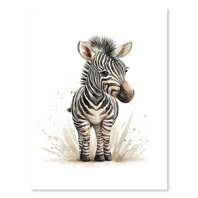 Cute Bedroom Animal inspired Wall Art – Frameless Canvas Hanging Painting! - JumoShop