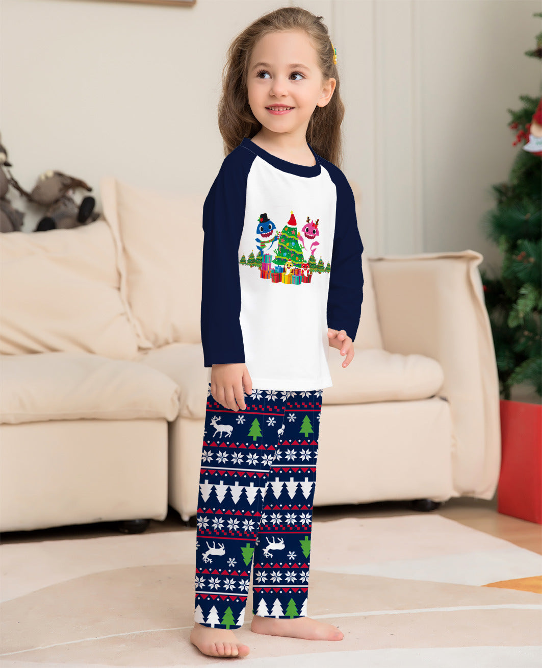 Family Matching Christmas Pajamas Set - Xmas Long Sleeve Sleepwear Nightwear For Couples Kids Baby