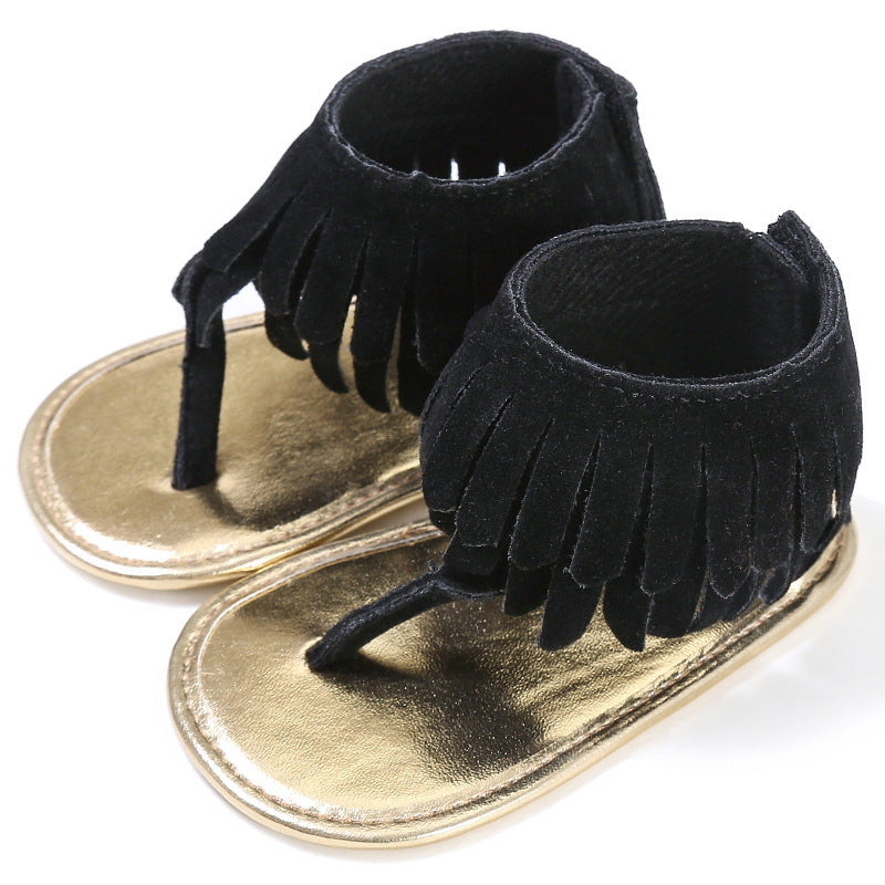 Retro Tassel Flannel Sandals - Summer New Girls Sandals
