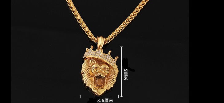 Hip-hop Luminous Necklaces - Men Unisex Gold-Plated Hip-hop Luminous Pendant