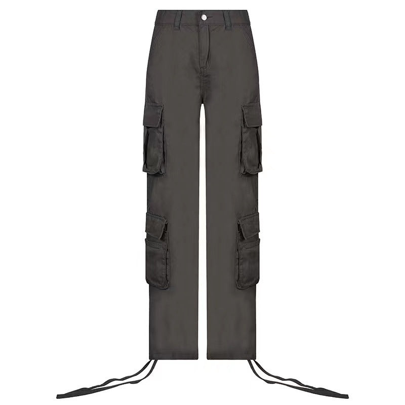 Street Hip-hop Trousers With Pockets - Low Waist Overalls Fashion Casual Cargo Pants