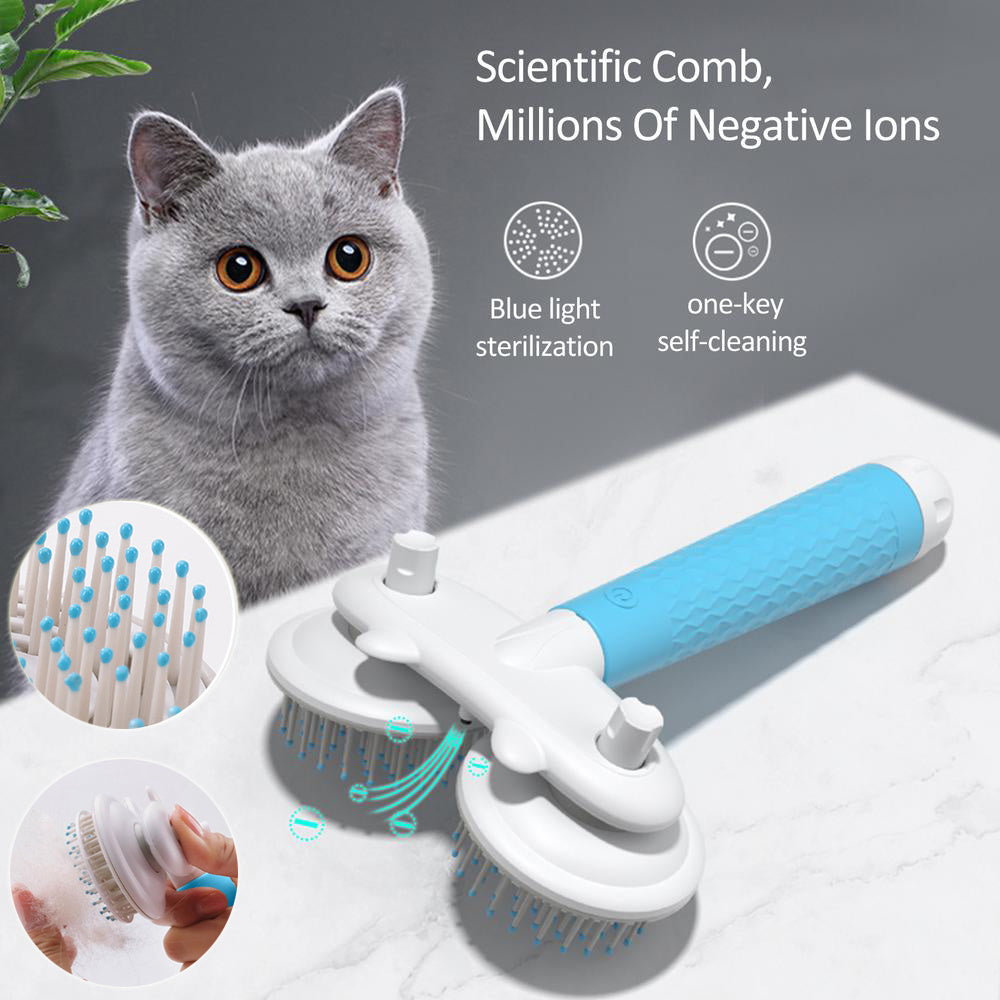 Double-headed One-button Self Cleaning Dog Cat Hair Removal Pets Products