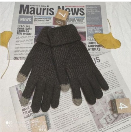 Knitted Ladies Jacquard Touch Screen Warm Fashion Winter Gloves