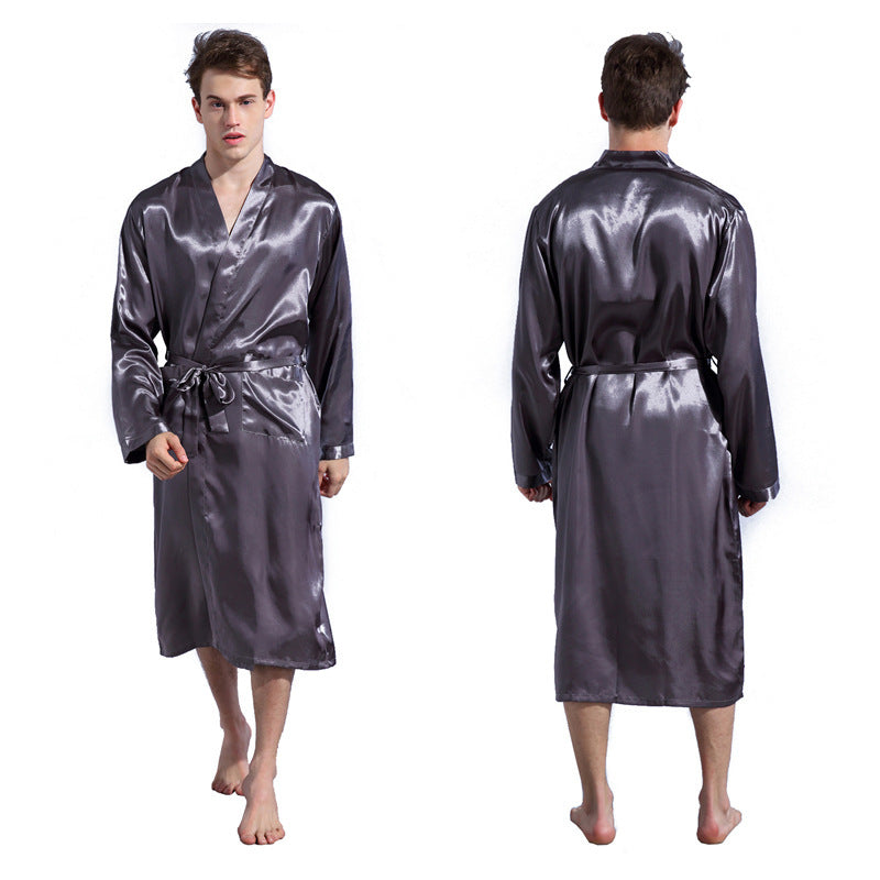 Men's Fashion Solid Color Thin Robe