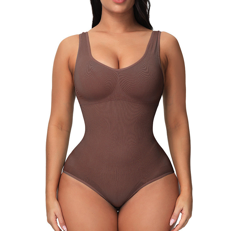 European & American Seamless Corset One-Piece Bodysuit – Sculpting Shapewear for Women