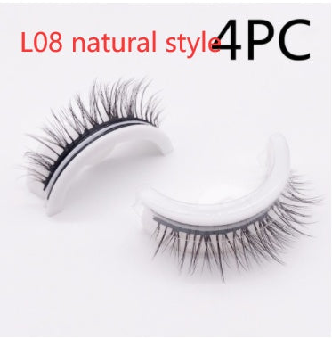 Reusable 3D Mink Lashes - Natural False Eyelashes Self Adhesive Glue Free Makeup Eyelash