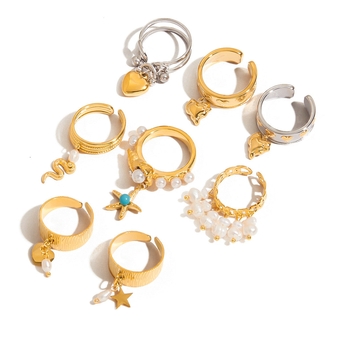 Stainless Steel Pendant Ring Titanium Steel No Fading