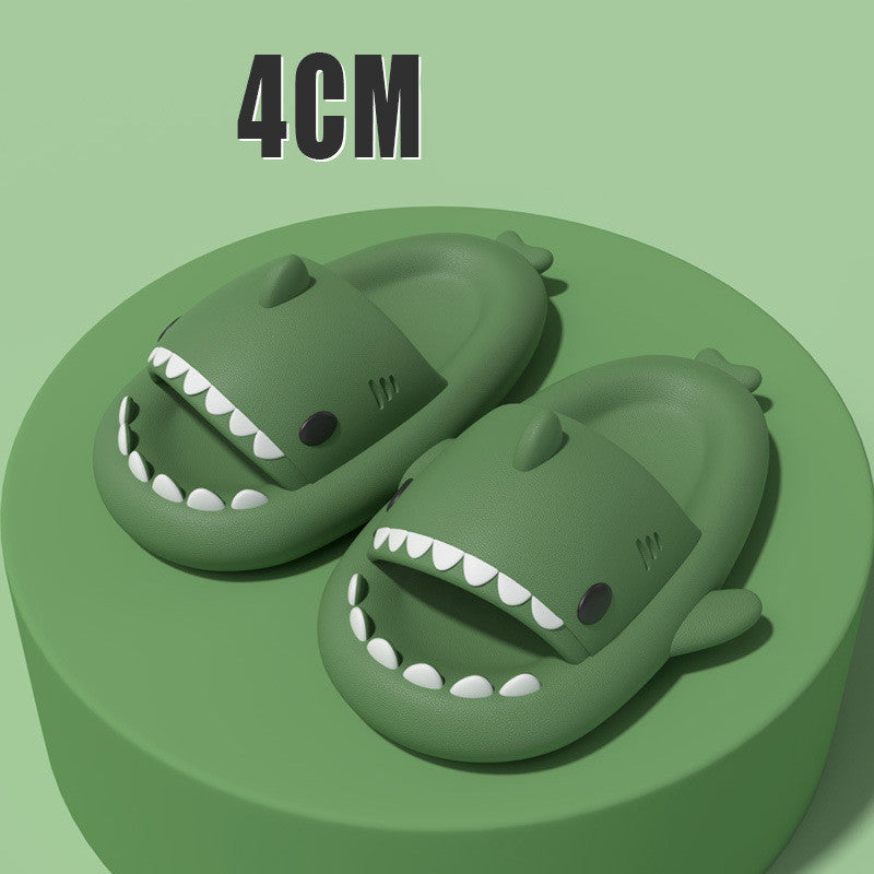 Adult's Slippers Indoor - Outdoor Funny Shark Cartoon