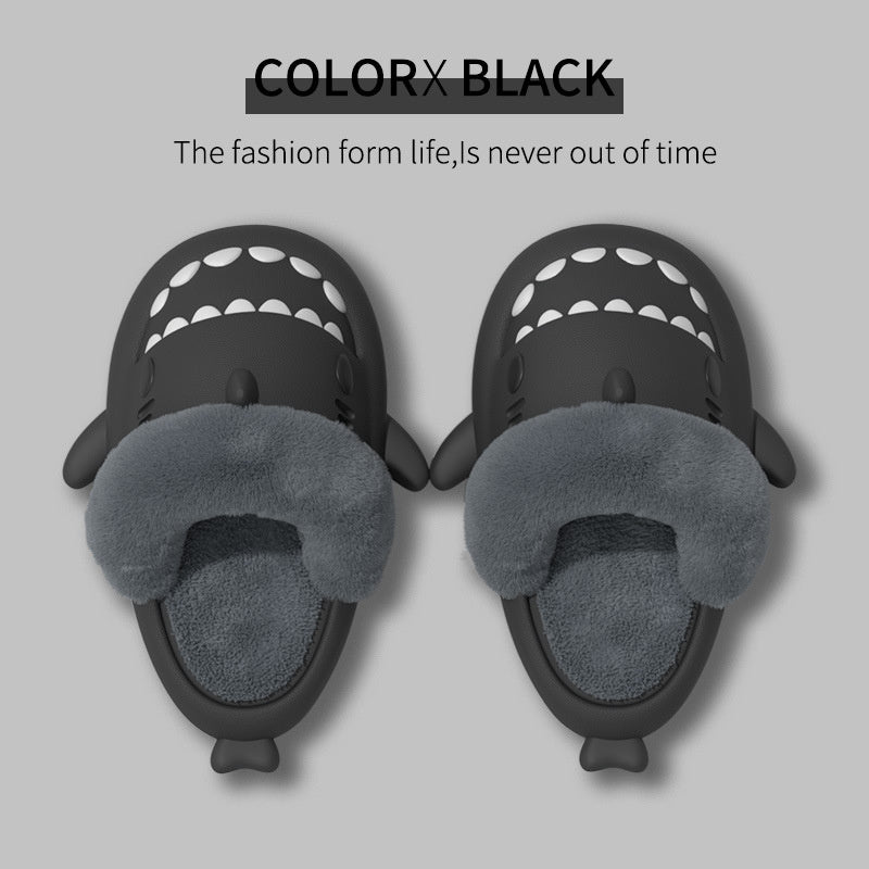Winter Shark Slippers - Detachable Warm Fuzzy Slippers Bedroom House Shoes Women
