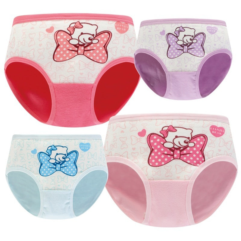 Cute Girls' Cotton Underwear - Children's Underwear, Baby Briefs, Children's Student Shorts