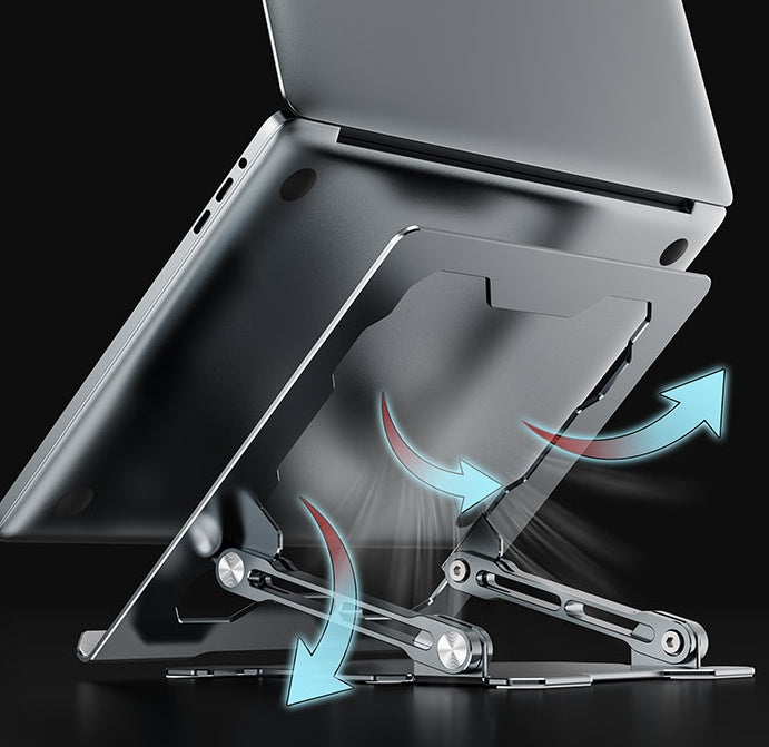 Adjustable Laptop Stand - Portable Computer Stand, Aluminum Alloy Laptop Riser Compatible Laptop Stand Holder