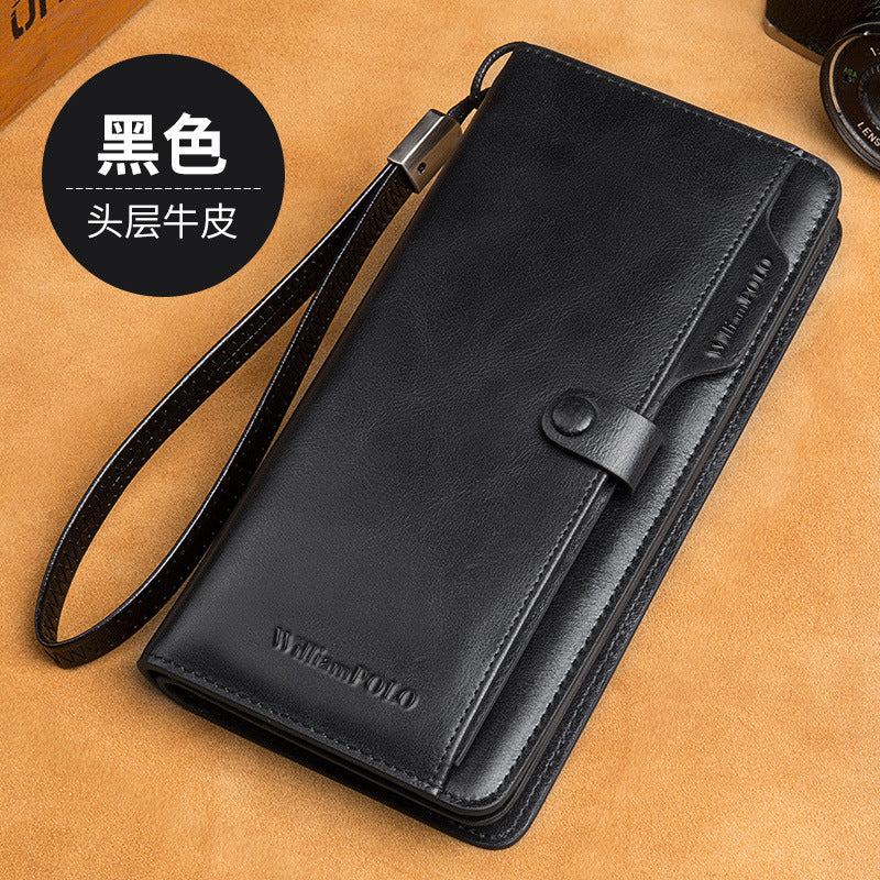 Men's Long Wallet - Genuine Leather Wallet