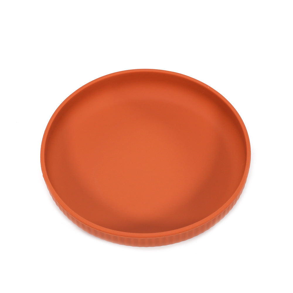 Creative Minimalist And Portable Children's Silicone Dining Plate