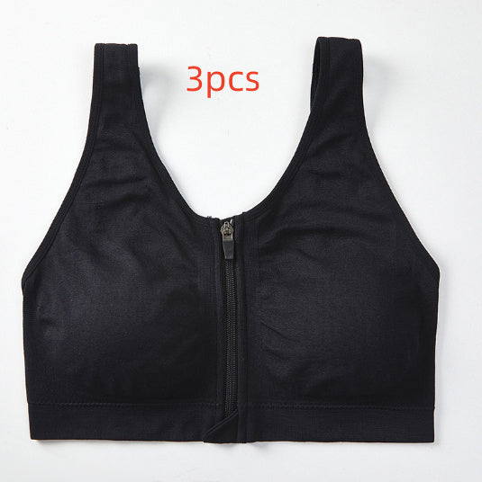 Front Zipper Sports Bra - Shockproof High Strength Beauty Back